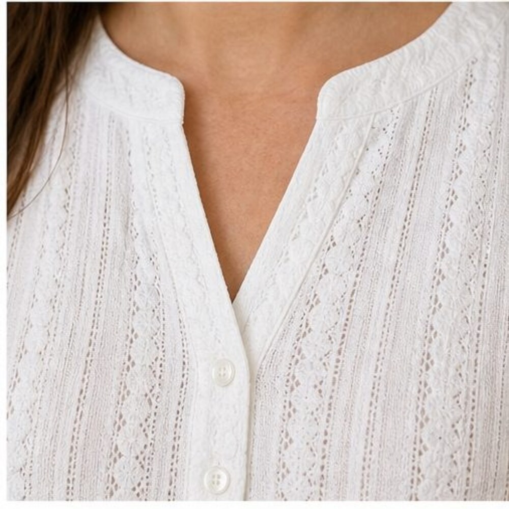 White Ruffle Blouse - Picture 4 of 6